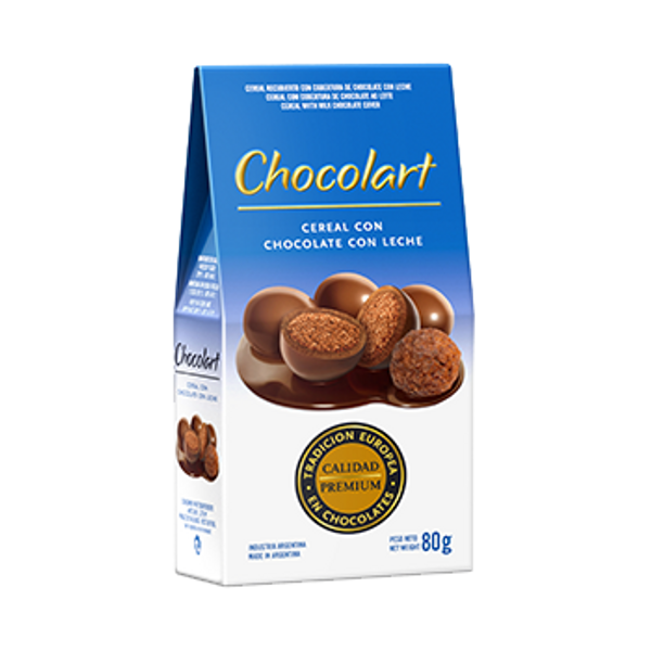 Chocolart Cereal con Chocolate con Leche, 80 g / 2.82 oz