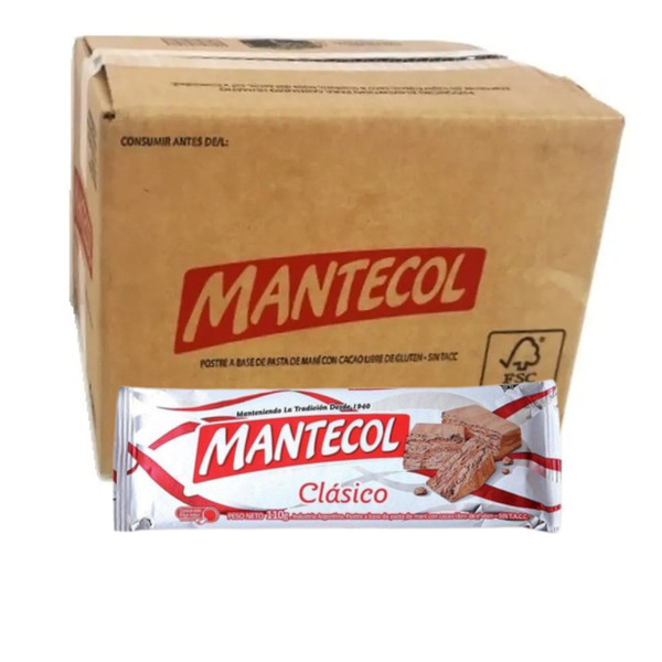 Mantecol Clásico Pasta de Maní con Cacao, 4.4 kg / 155.2 oz (caja con 40 unidades)
