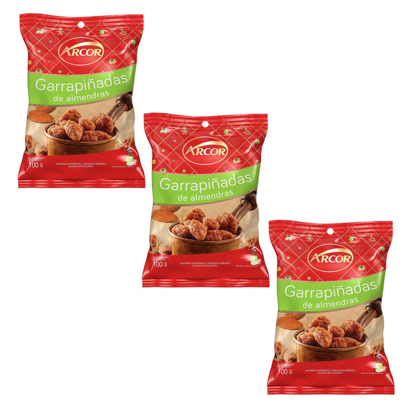 Arcor Garrapiñadas de Almendras, 100 g / 3.52 oz ea (pack de 3 unidades) Arcor Garrapiñadas de Almendras, 100 g / 3.52 oz ea (pack de 3 unidades)