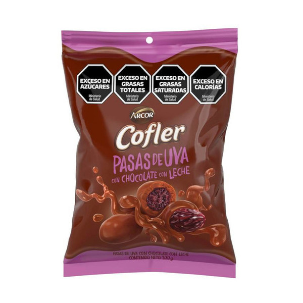 Cofler Pasas de Uva con Chocolate, 100 g / 3.52 oz