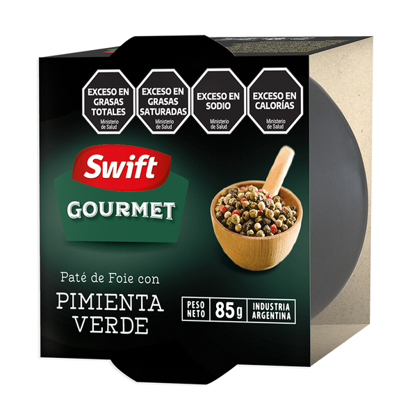 Swift Gourmet Paté de Foie con Pimienta Verde, 90 g / 3.17 oz ea (pack  de 3 unidades)