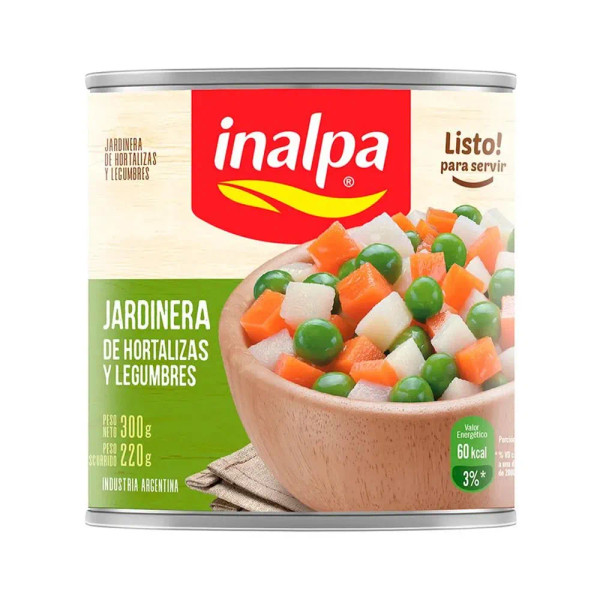 Inalpa Jardinera en Lata con Hortalizas y Legumbres, 300 g / 10.58 oz