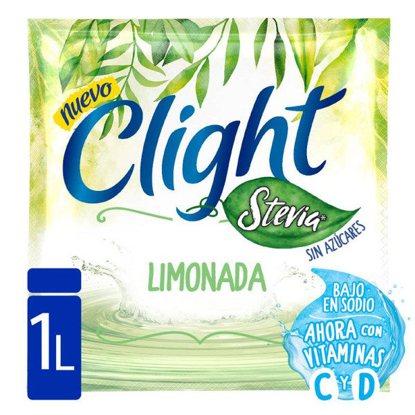 Clight Jugo en Polvo Sabor Limonada con Stevia, 7.5 g / 0.26 oz ea
