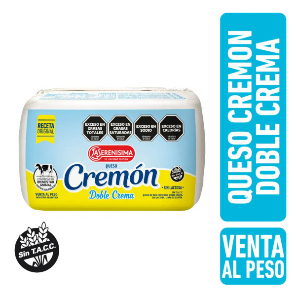 La Serenísima Cremón Doble Crema, 500 g / 1.1 lb ea (pack de 3 unidades)