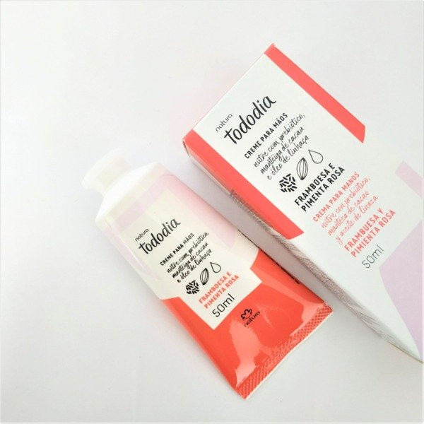 Natura Tododía Crema para Manos Frambuesa y Pimienta Rosa, 50 ml / 1.69 fl oz