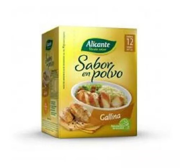 Alicante Sabor en Polvo Gallina, 7.5 g / 0.26 oz ea (caja con 12 unidades)