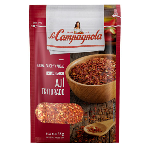 La Campagnola Especias Ají Triturado, 25 g / 0.88 oz ea (pack de 4 unidades)