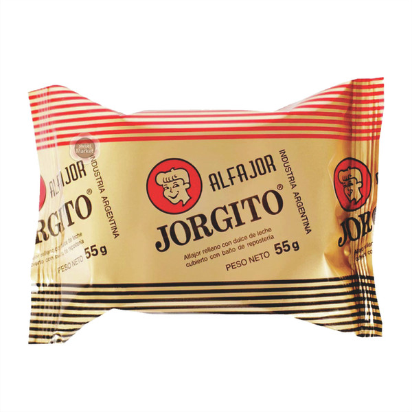 Jorgito Alfajor Clásico Negro, 55 g / 1.94 oz ea (pack de 12 unidades)