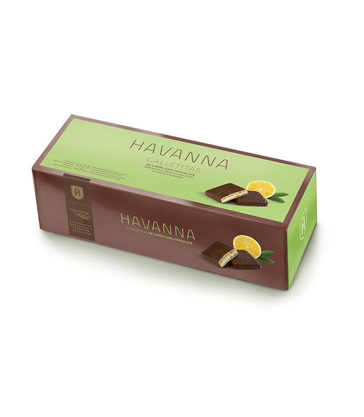 Havanna Galletitas de Limón Bañadas en Chocolate, 420 g / 14.81 oz (caja con 12 unidades)