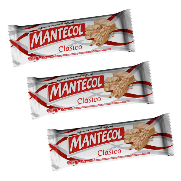 Mantecol Clásico, 330 g / 0.72 lb (pack de 3 unidades)