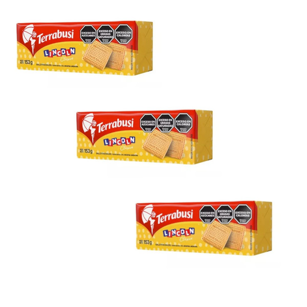 Lincoln Galletitas Dulces con Sabor a Vainilla, 153 g / 5.39 oz ea (pack de 3 unidades)