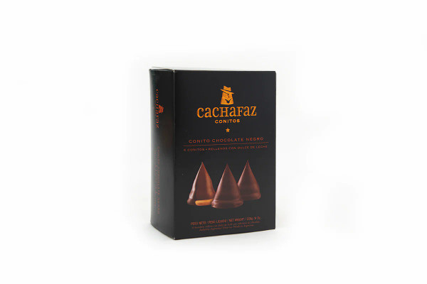 Cachafaz Conitos de Dulce de Leche, Cubiertos de Chocolate, 360 g / 0.79 lb (caja con 6 unidades)