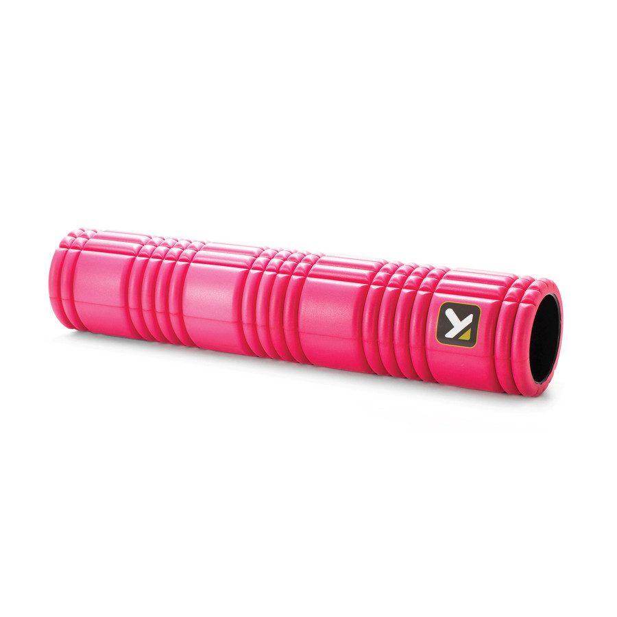 GRID 2.0 Foam Roller Pink sitting horizontally on a white background.