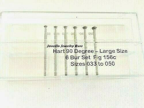 Hart 90° Bur Set sizes 033 - 050 (6 sizes)