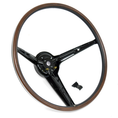 Steering Wheel Rim Blow 3-Spoke Deluxe Woodgrain [FM-ES008ED]