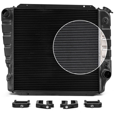 Maxcore 3-Row OE-Style Aluminum Radiator With Brackets Stealth BLACK 20" V8 [FB-ER302]