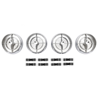 Air Conditioner Fan Register 4 Piece Set With 8 Clips For Underdash Hang-On Unit [FM-ACB01A]