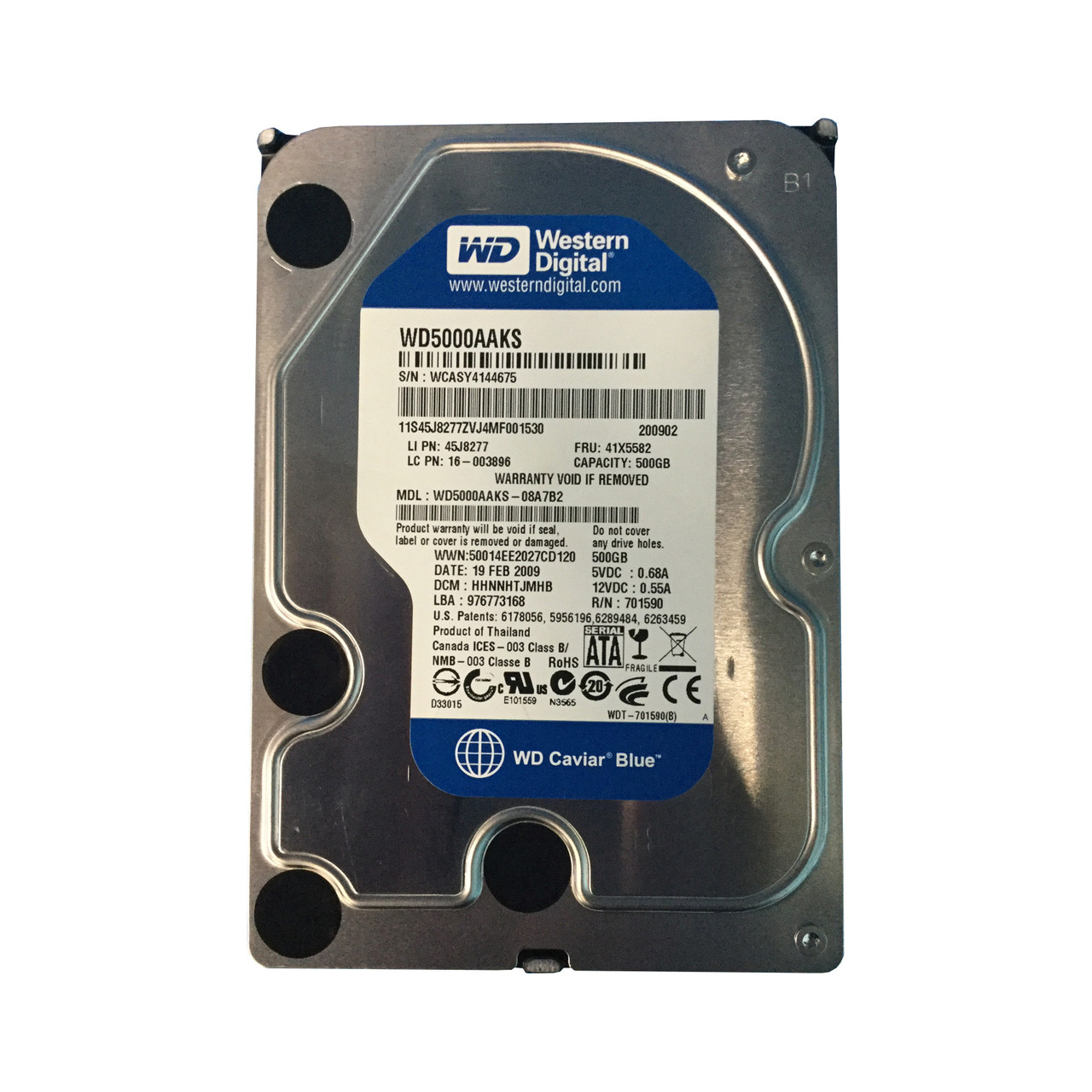 IBM 41X5582 500GB 7.2K 3G SATA 3.5" HDD 45J8277