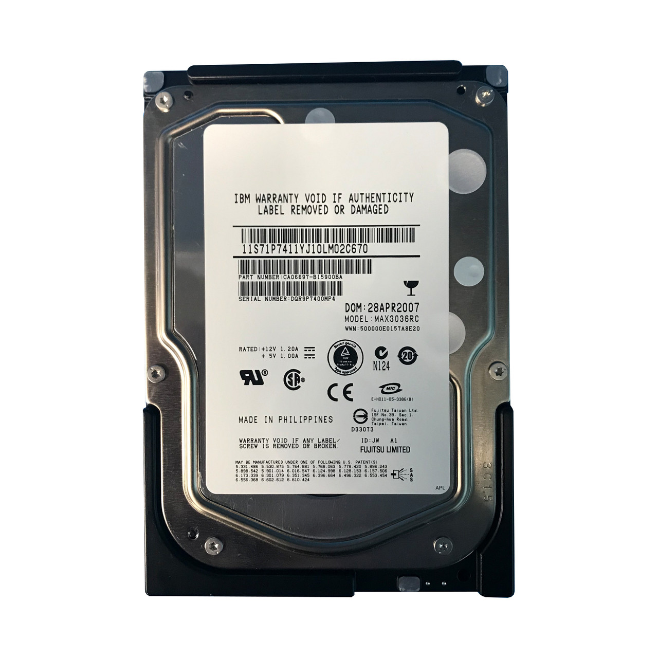 IBM 71P7411 36GB 15K 3G SAS 3.5" HDD