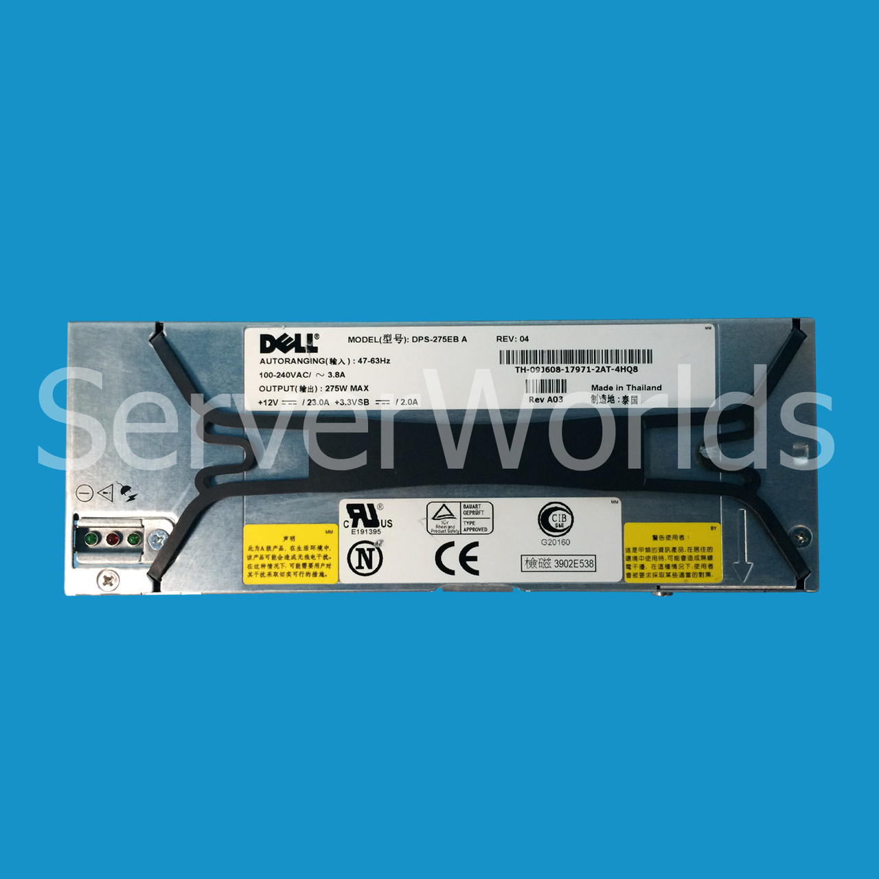 Dell 9J608 Poweredge 1650 Power Supply DPS-275EB A