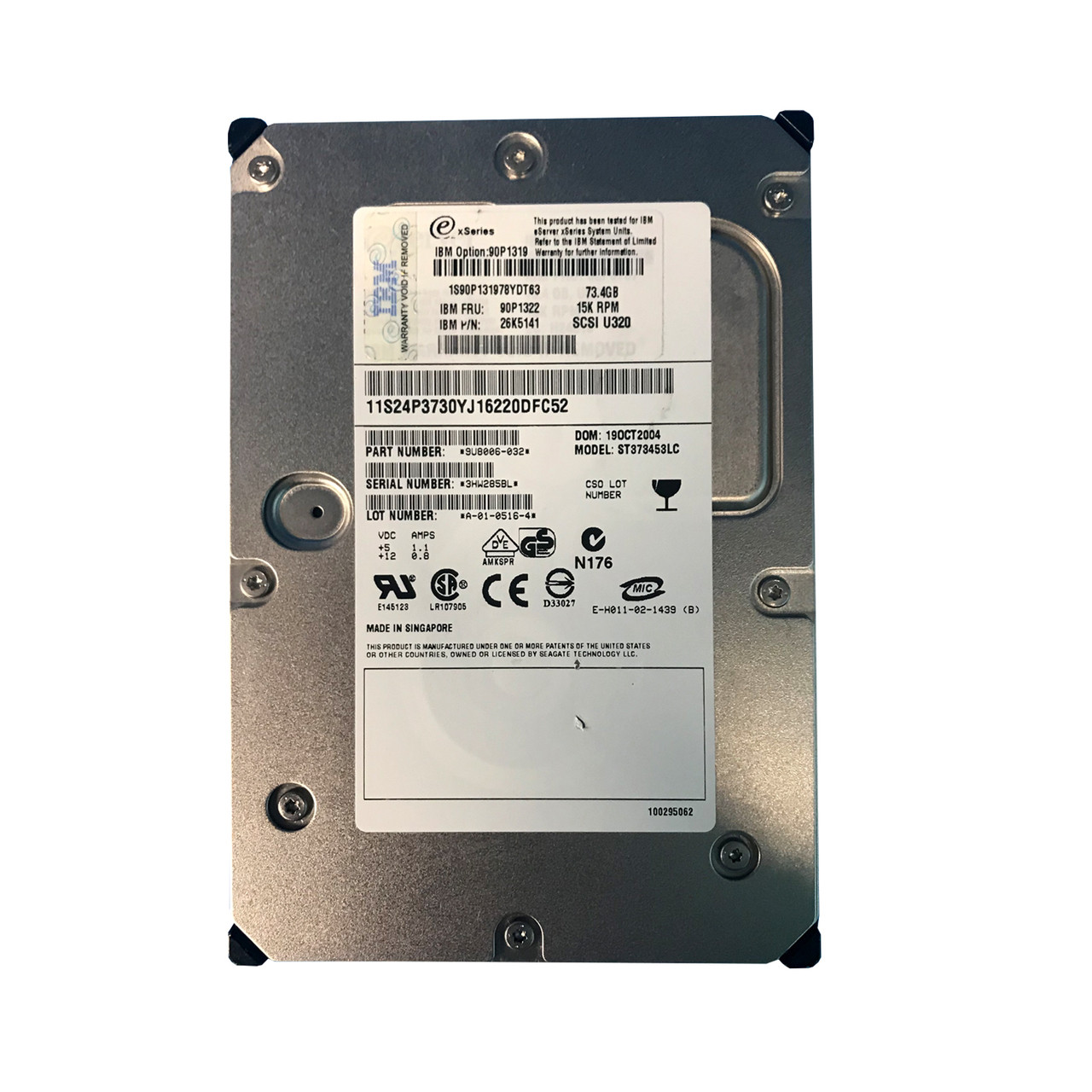 PCパーツ IBM 90p1319?73?GB 15?K RPM 3.5?&quot; U - 320?SCSI HDD IBM 90p1319?73?GB 15?K RPM 3.5?