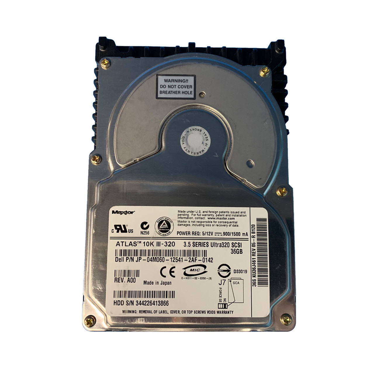 Dell 4M060 36GB U320 10K 80Pin Drive KU36J461 