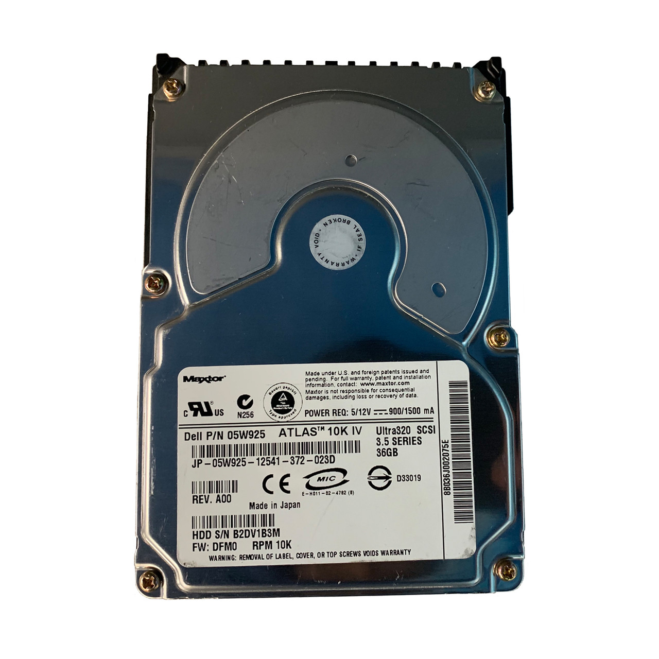 Dell 5W925 36GB U320 10K 80Pin Drive 8B036J002075E