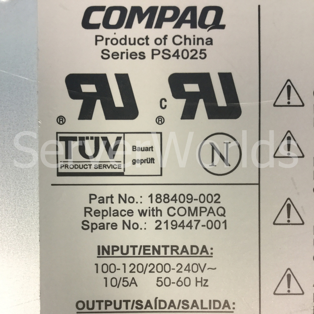 HP 219447-001 Powersupply Proliant 5000R 