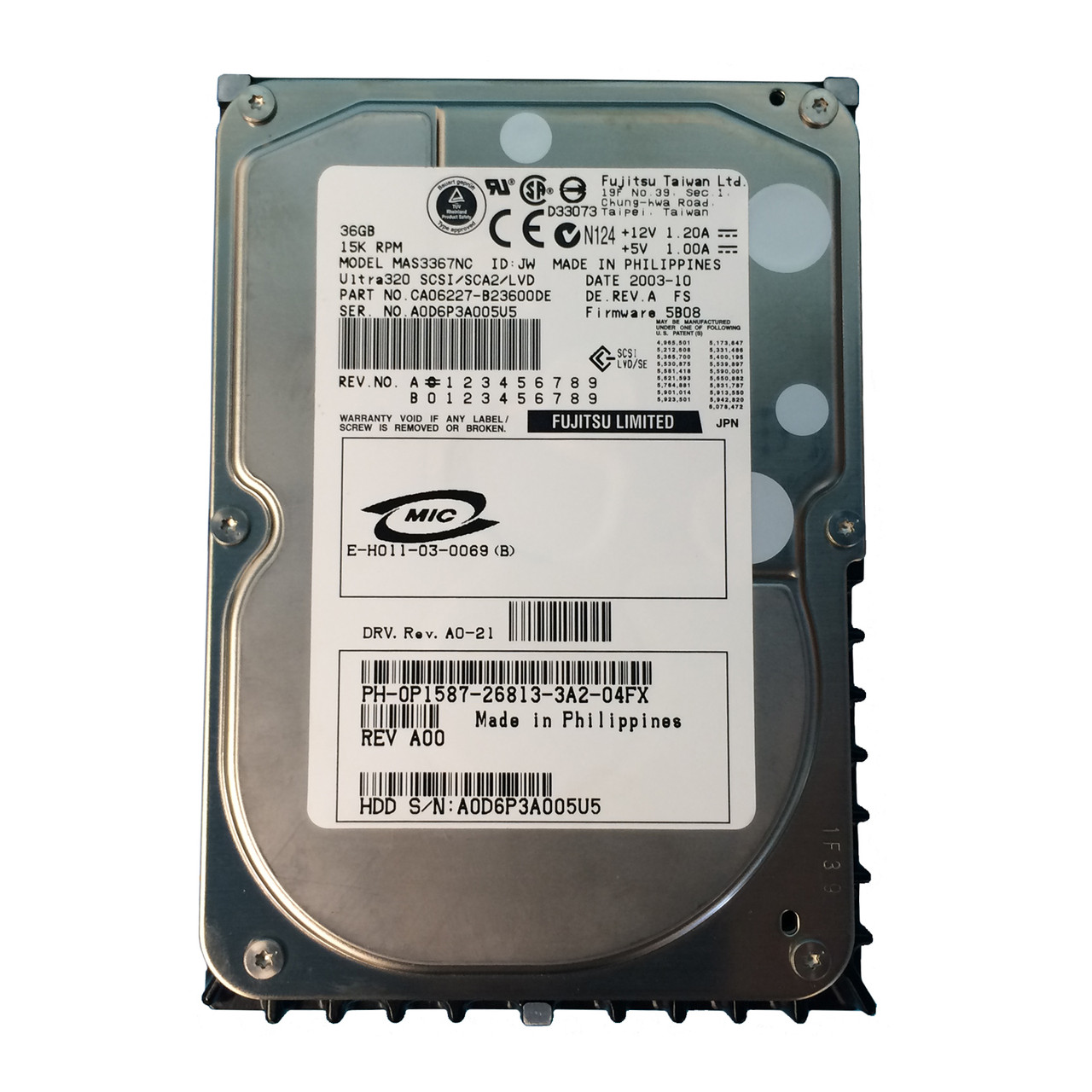 hddパソコン Dell P1587 | MAS3367NC | CA06227-B23600DE - Serverworlds
