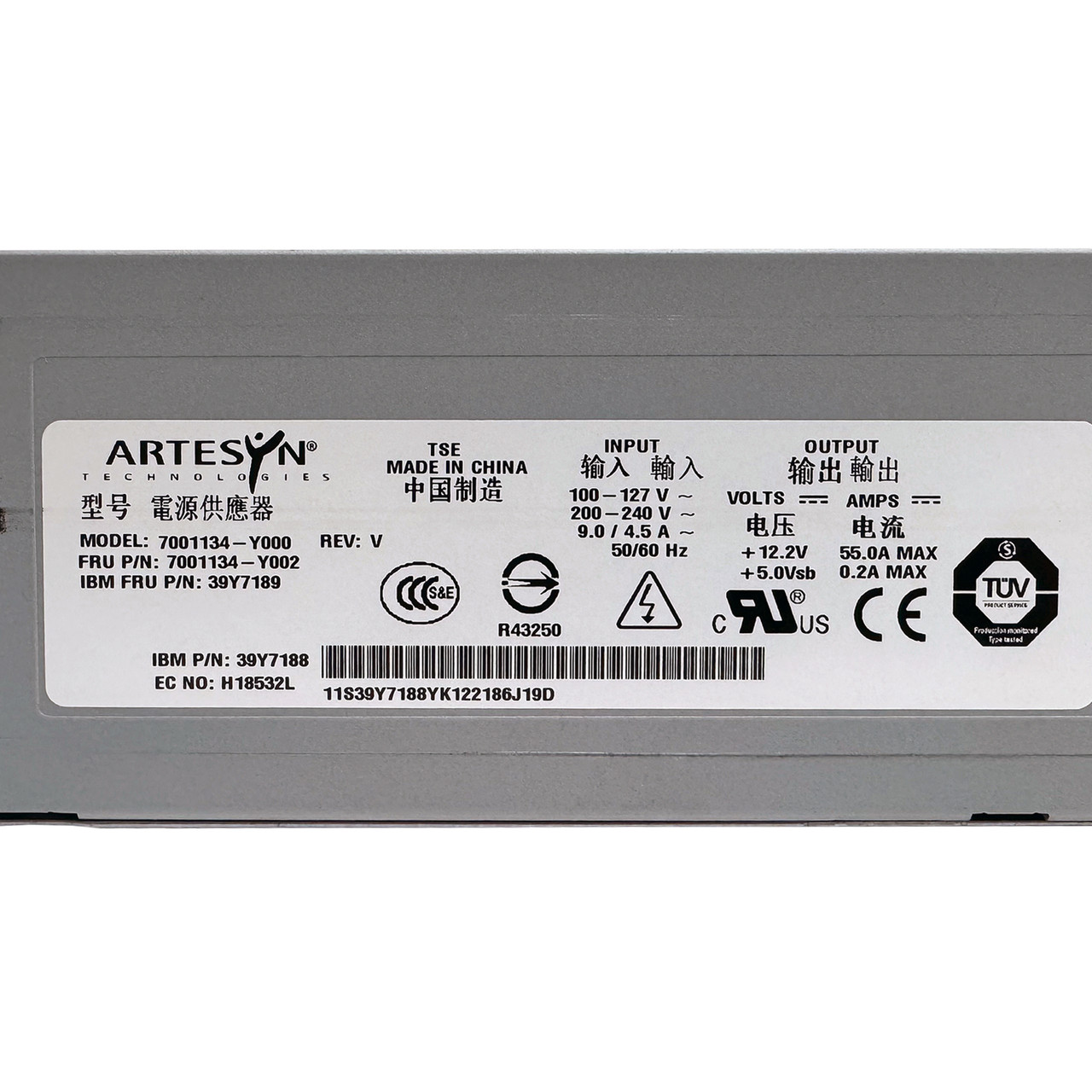 IBM 39Y7189 x3550 670W Power Supply 39Y7188 7001134-Y000 7001134-Y002