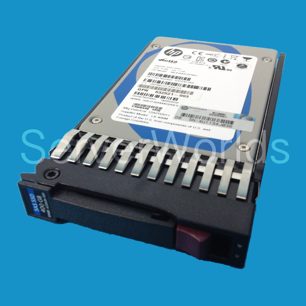 HP 100GB 3G SATA MLC SFF 2.5 Ent SSD 636593-B21