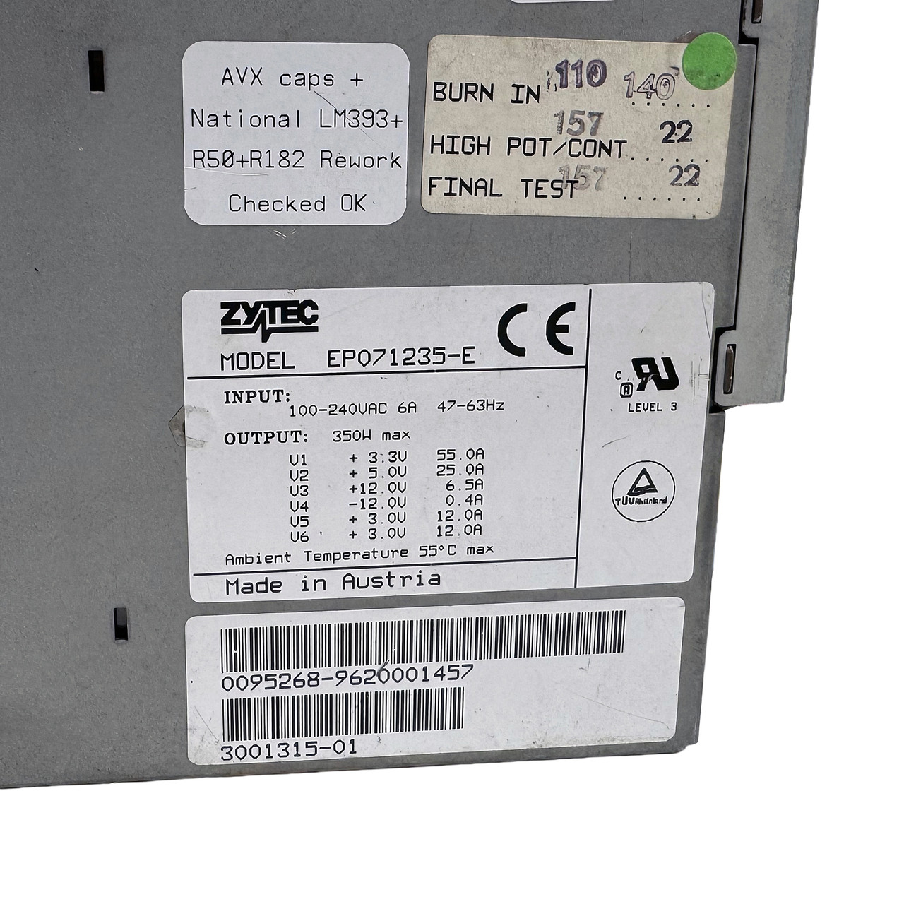 Sun 300-1315 350W Power Supply EP071235-E