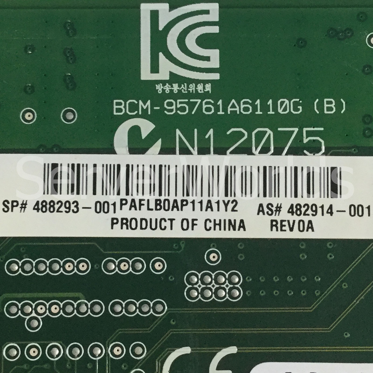 HP 488293-001 Broadcom Netxtreme PCIe GB Adapter 482914-001 