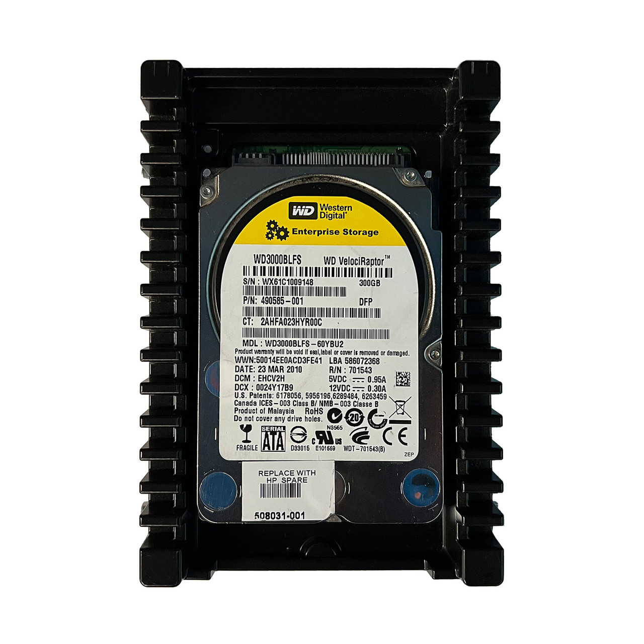 HP 508031-001 300GB SATA 10K Raptor Drive 