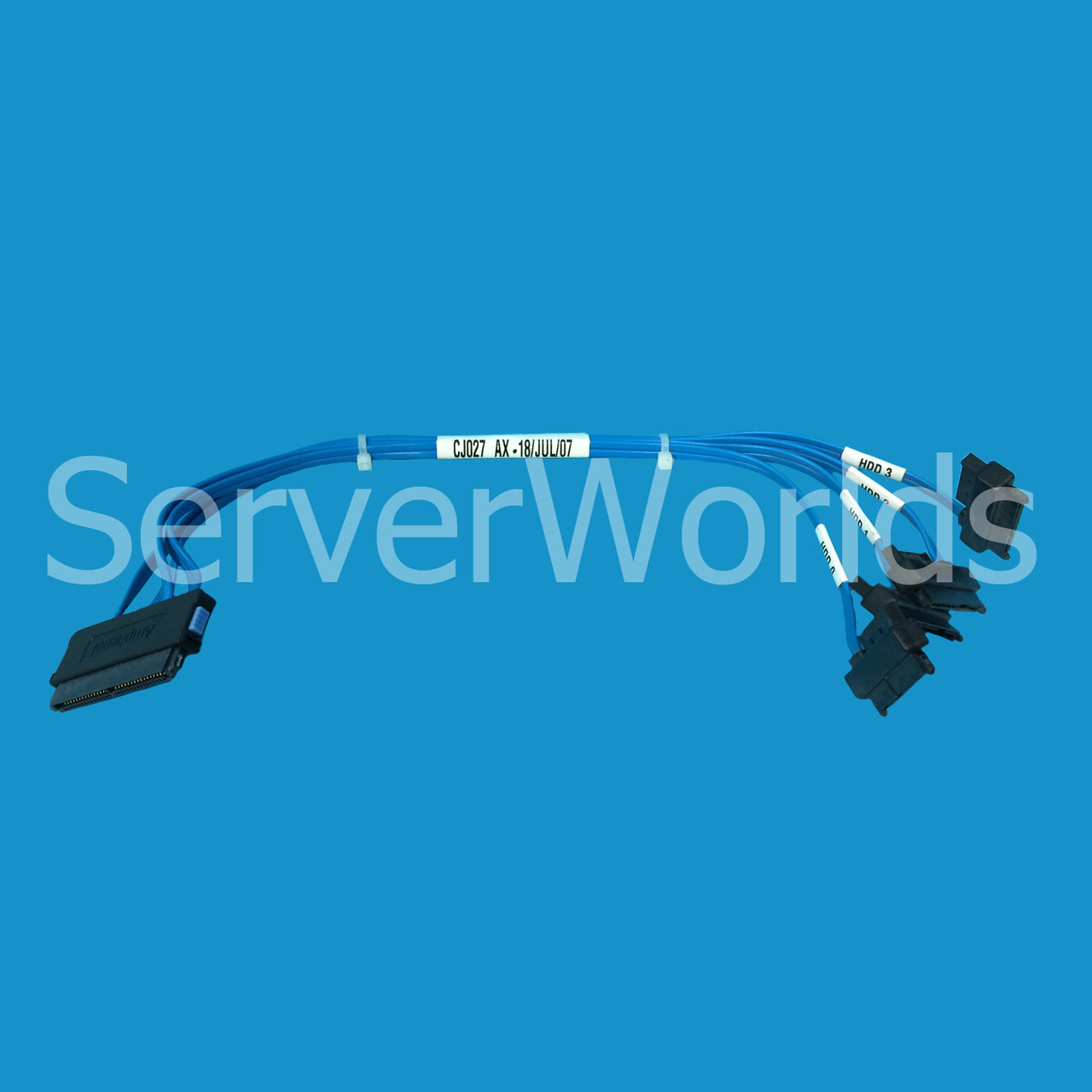 Dell CJ027 Poweredge 840 4 Port 12" SAS Cable