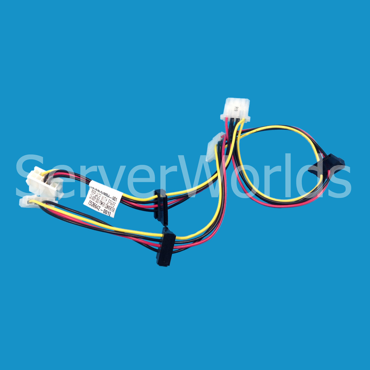 HP 536642-001 ML 150 G6 Power Supply Cable Converter 