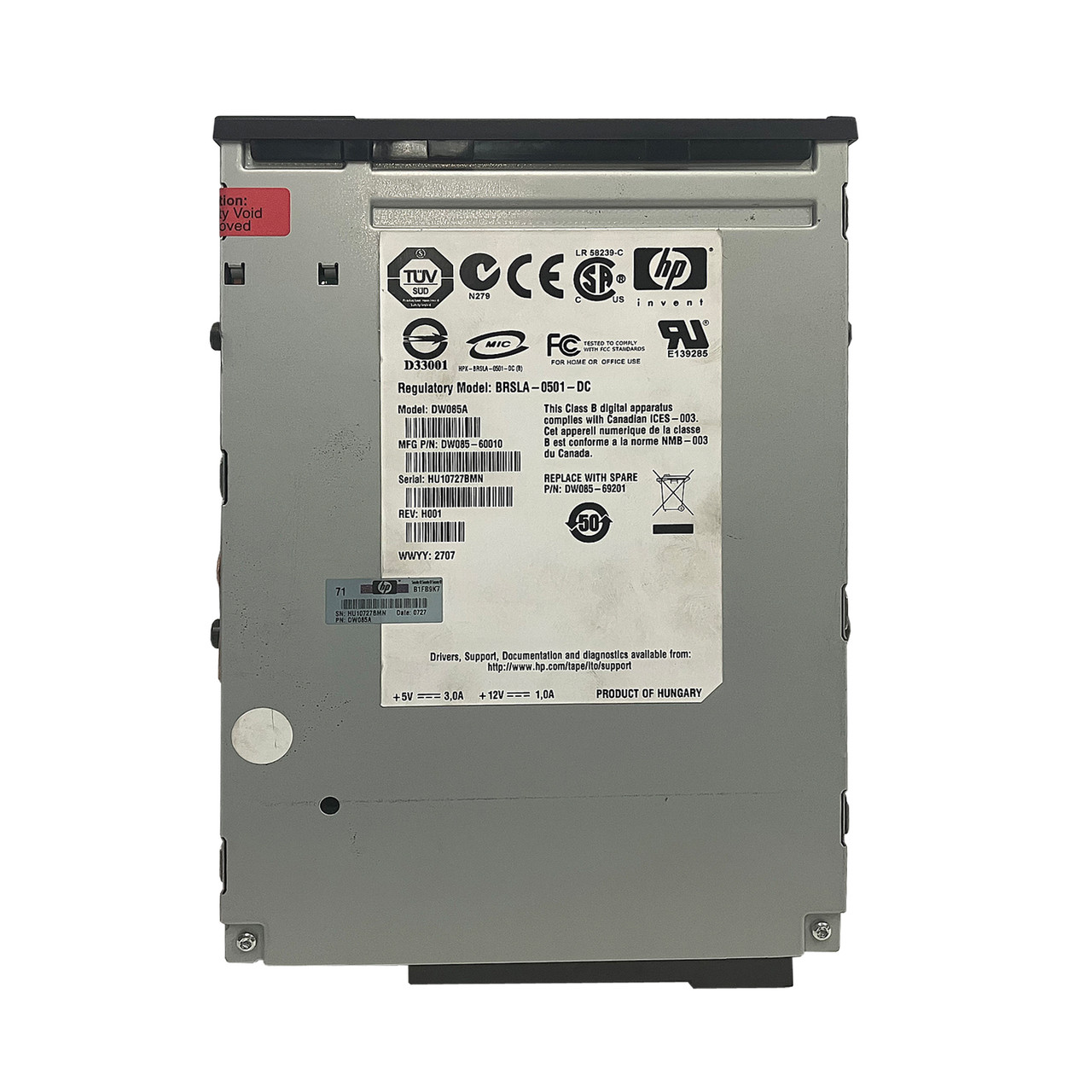 HP DW085A LTO2 SAS Internal 448 Drive DW085-60005, DW085-60010