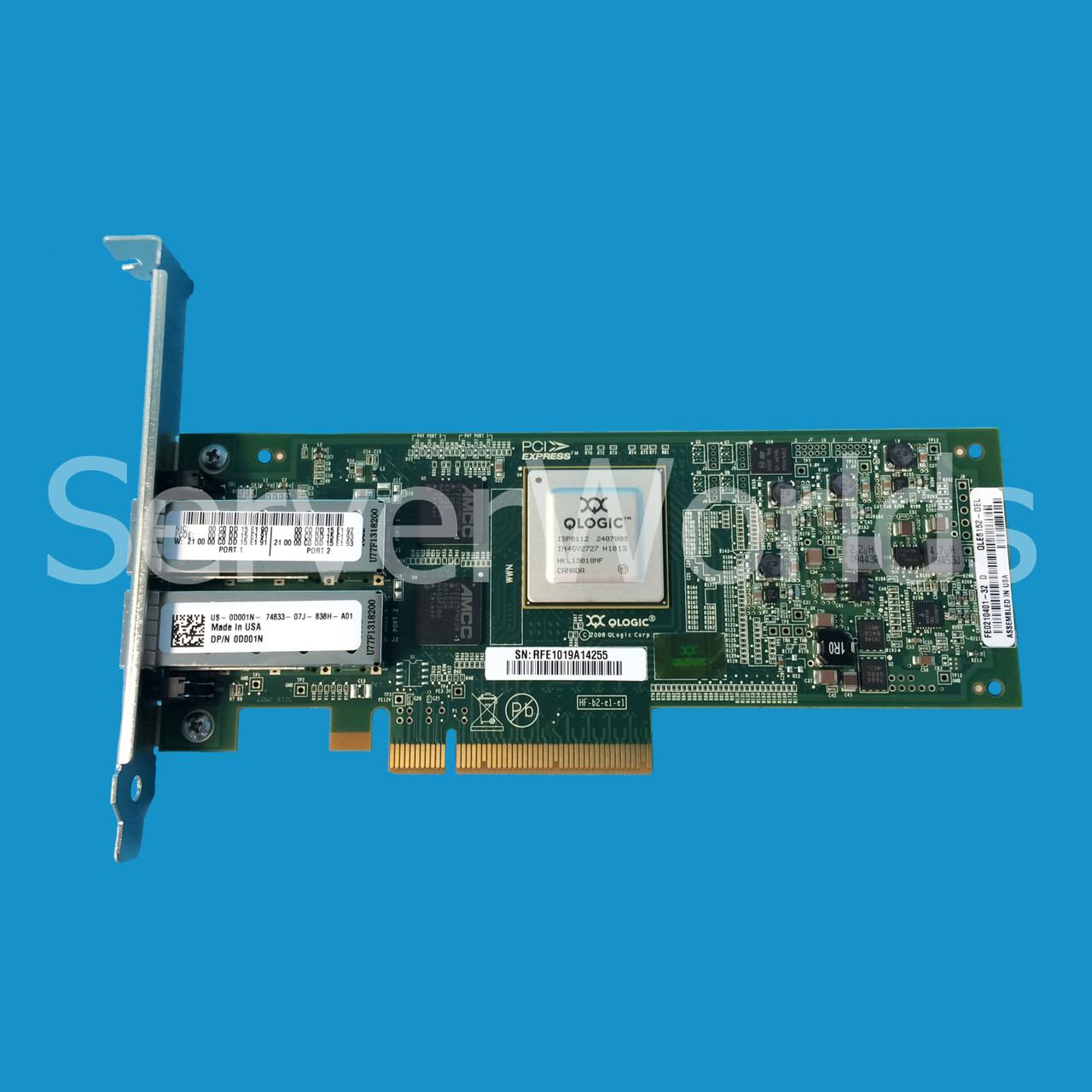 Dell D001N Dual Port PCIe x8 10GB HBA QLE8152