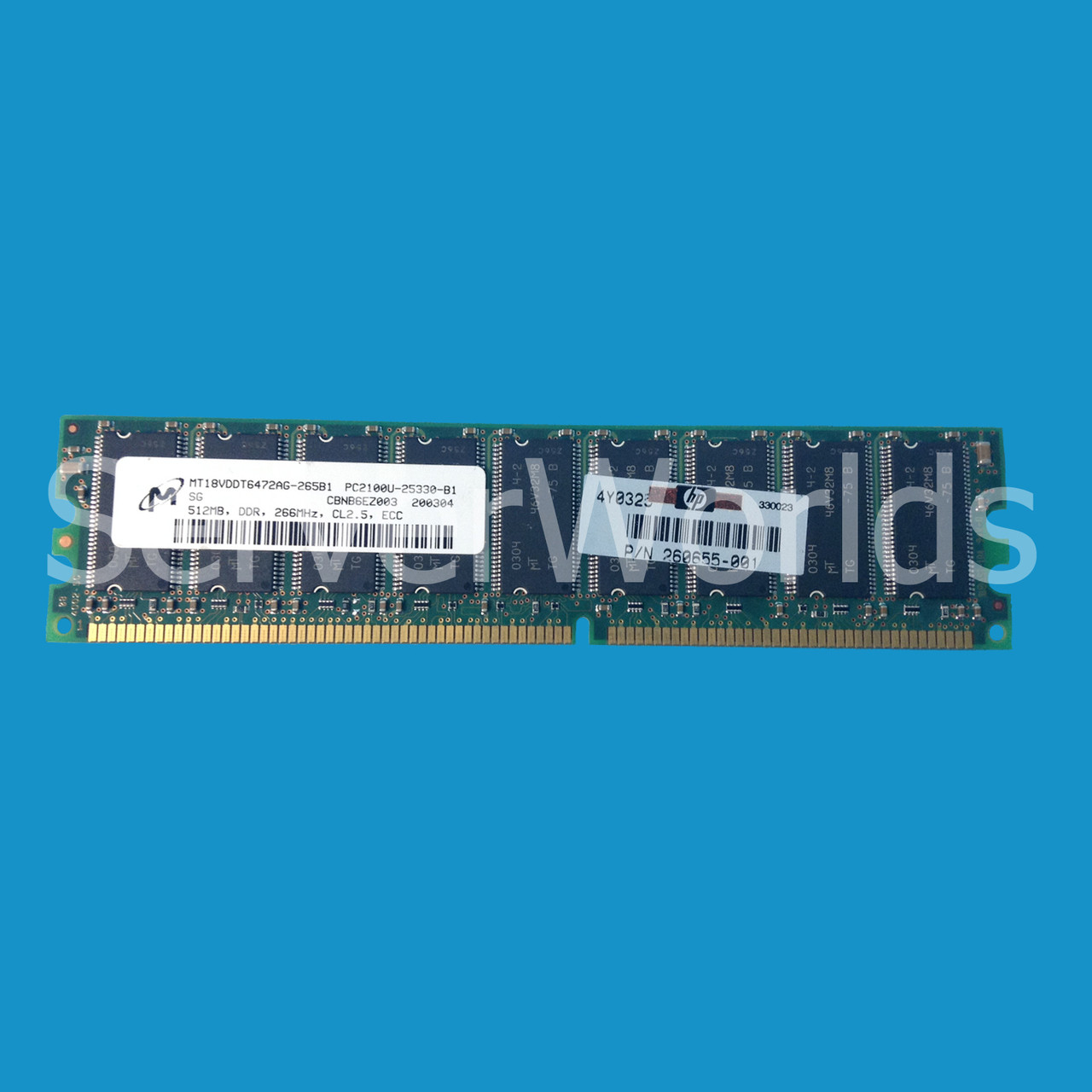 HP 260655-001 512MB PC2100 DDR ECC Memory Module 267907-B21
