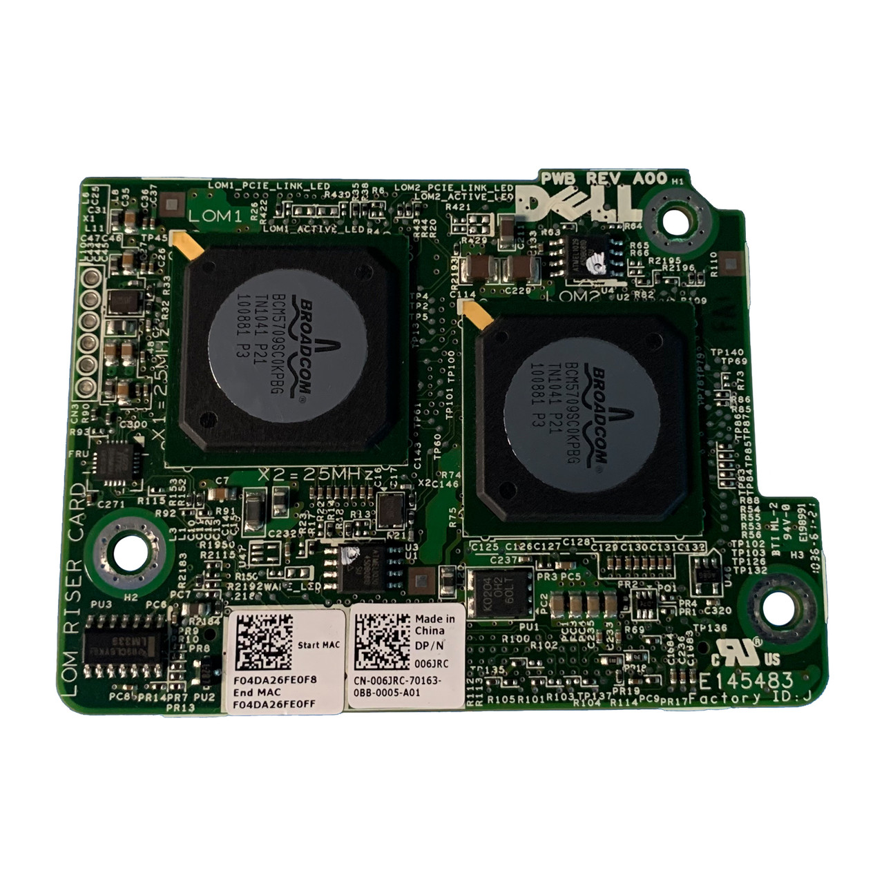 Dell 06JRC Poweredge M710HD Embedded Broadcom Nic