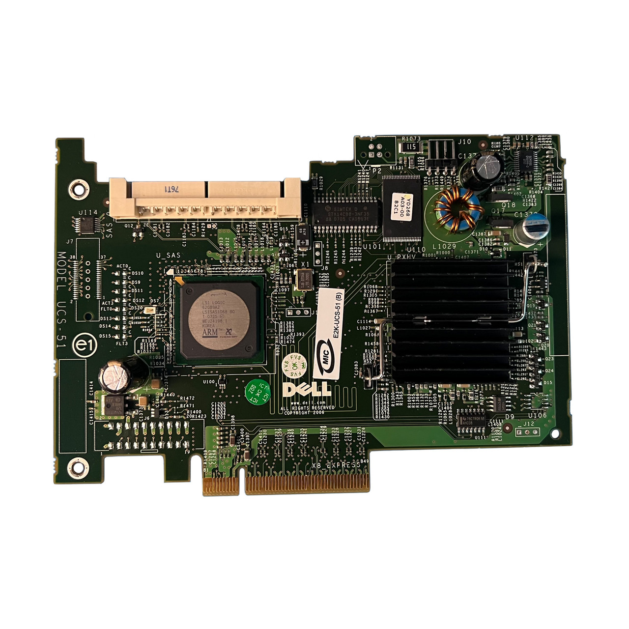 Dell UN939 SAS 5IR Raid Controller w/o PCI Bracket UCS-51
