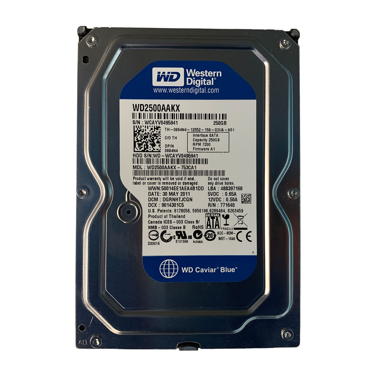 Dell 894N4 250GB SATA 7.2K 3.5" Drive WD2500AAKX-753CA0