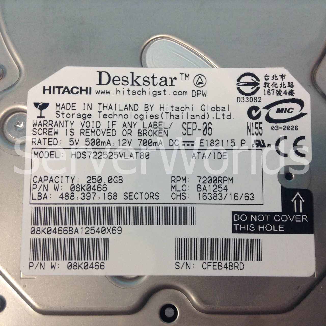 HP 574365-001 250GB SATA Hard Drive