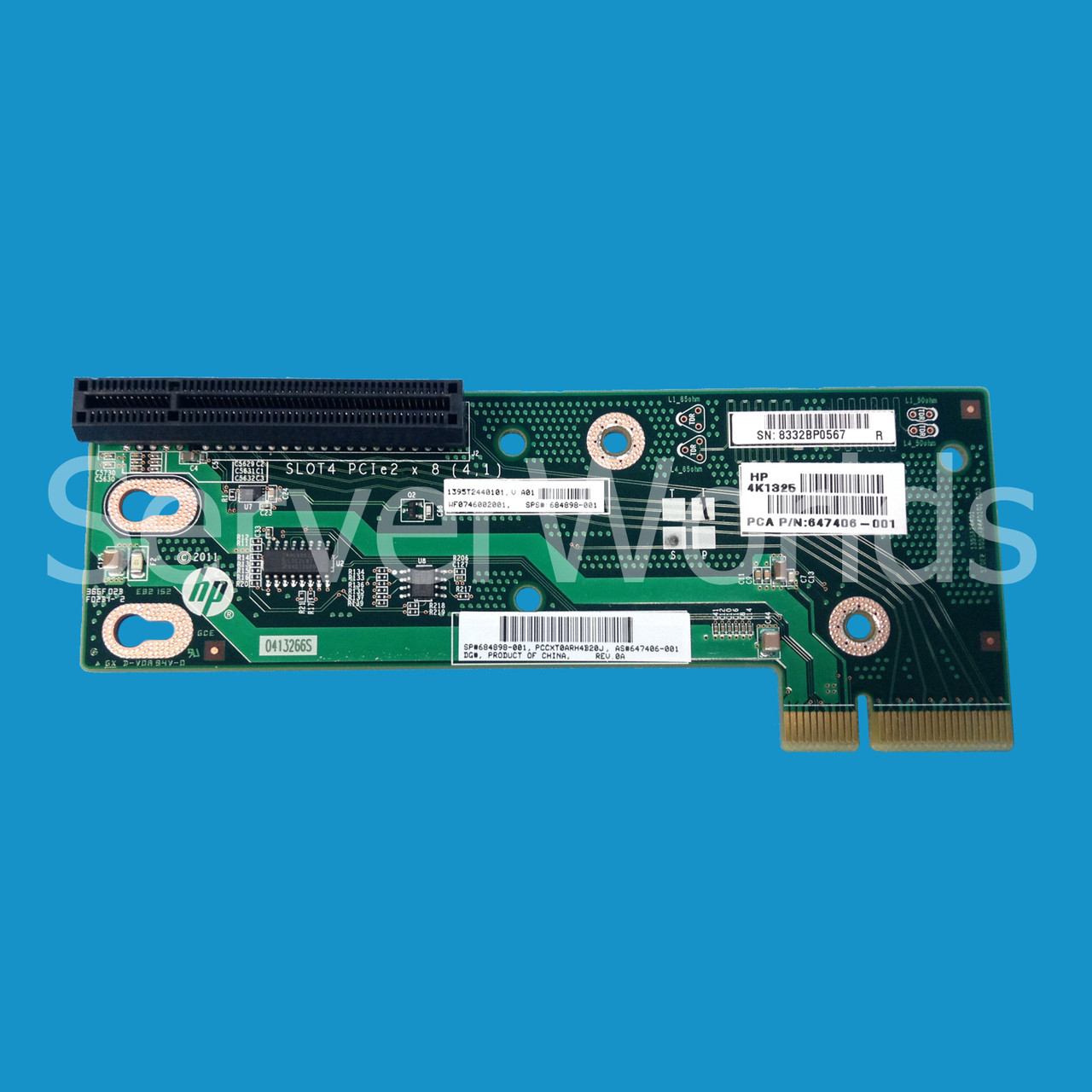 HP 684898-001 DL380E G8 PCIe Riser Card 2.0 647406-001