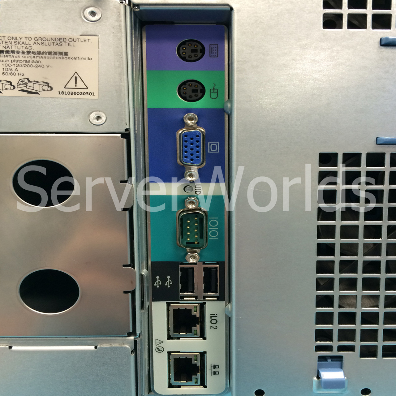 Refurbished HP ML350 G5 Server Tower QC E5320 1.86GHz 1GB SFF 438730-001 Rear Ports