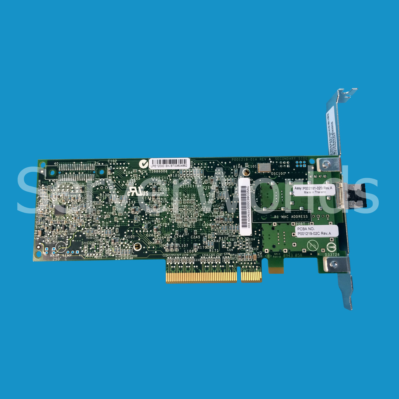 Dell C855M Emulex Single Port 8GB PCIe HBA LPe12000-E