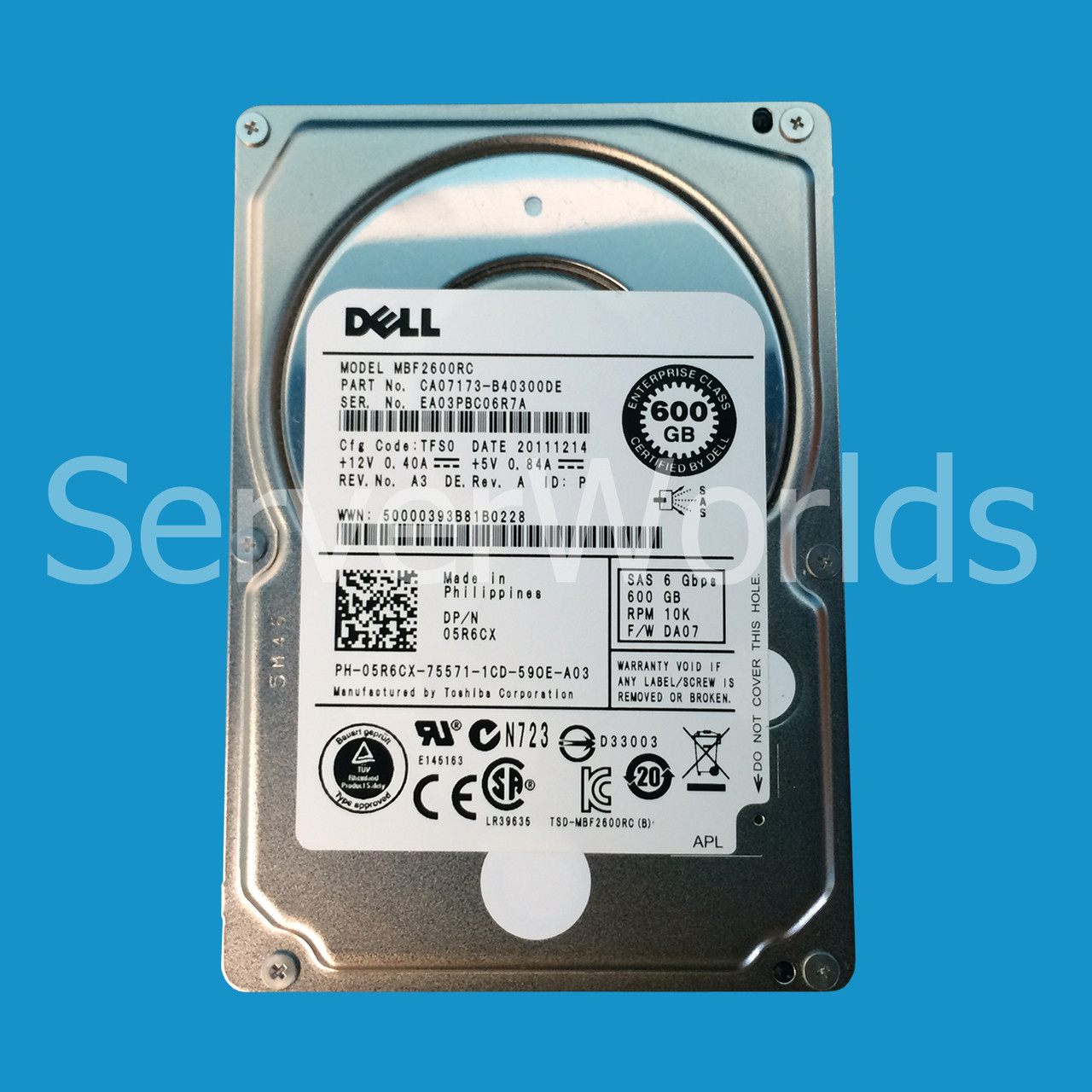 Dell CA07173-B40300DE 600GB 10K RPM SAS 2.5インチ HD (更新