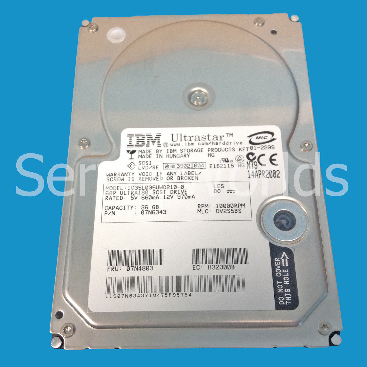 IBM 07N4803 36GB SCSI DRIVE U160 68PIN