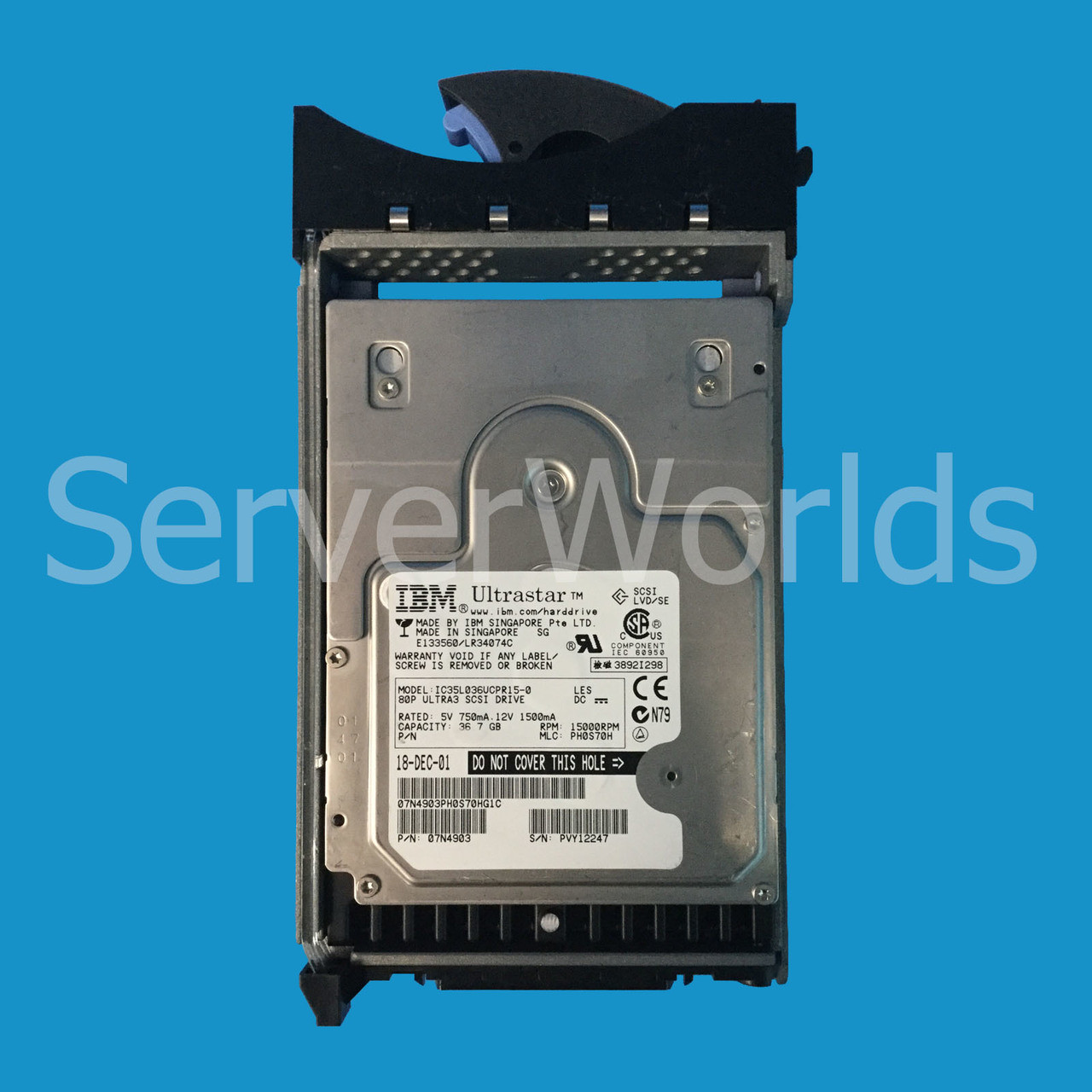 IBM 07N4903 36GB 15K 80Pin SCSI 3.5" HDD