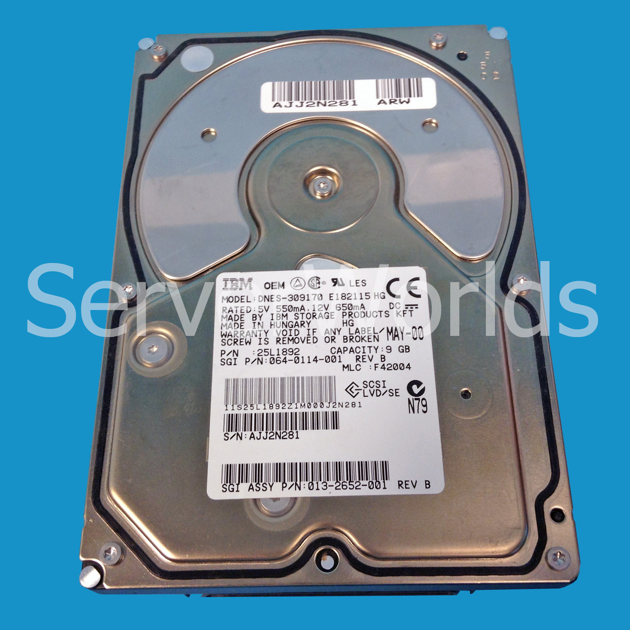 IBM 25L1892 9GB SCSI DRIVE